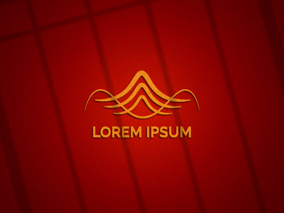 3D Golden Foil Logo Mockup