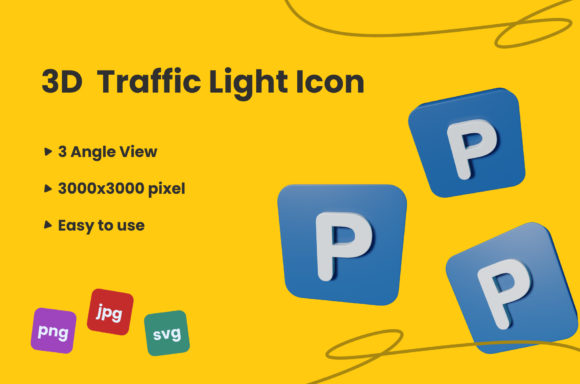 3D Parking Icon Design