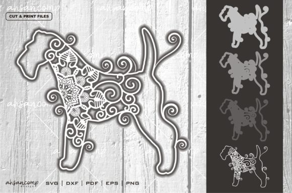 Dog Mandala Vector 3D Layered 3