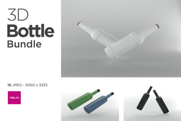 Elevating Brand Identity with 3D Bottle Mockup Bundle Vol-14: A Strategic Asset for Modern Designers