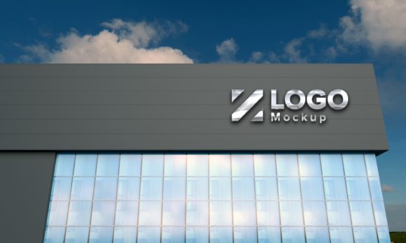 Logo Mockup 3D Sign Black Building: Elevating Brand Identity in Real-World Contexts