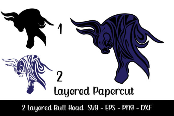 Mastering Precision: The Versatility of the 3D Layered Bull SVG Cut File